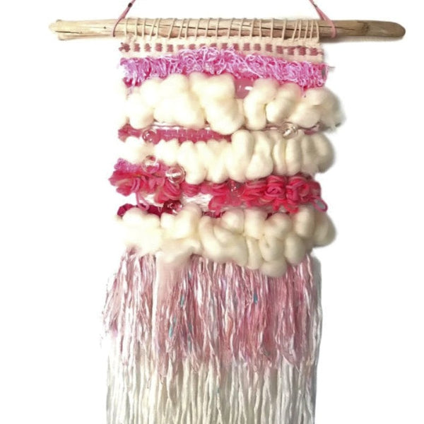 In The Pink  Boho Wall Hanging