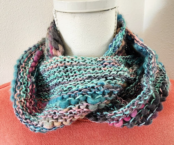 Blue Thick and Thin Cowl