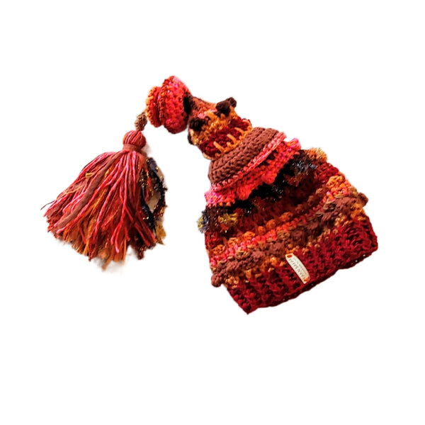Elf Hat in Rust and Red